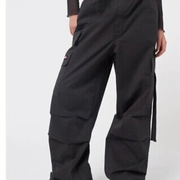 Minga Black Cargo Skater Hip-Hop Parachute Pants - Picture 1 of 9